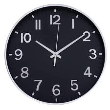 Modern Quartz Wall Clock Black Hpavzns1