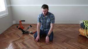 install herringbone hardwood floors