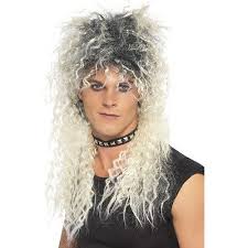 Keep tresses smooth in even the steamiest weather. Mens Long Rocker Wig Permed Black Blonde Hair Perm Frizzy 80s Costume Adult New Ebay
