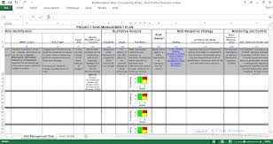 Risk Analysis And Management Plan Excel Template