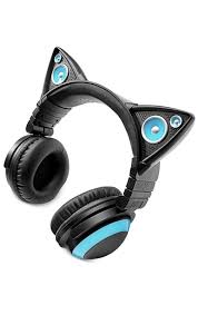 new axent wear cat ear headphones with