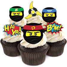 Ninja Cupcake Toppers for Ninja Birthday Party Supplies : Amazon.in: Home &  Kitchen
