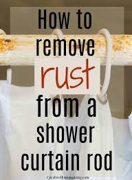 how to remove rust from a shower rod