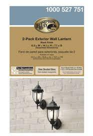 hampton bay black exterior wall lantern