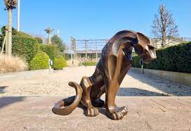 Modernist Bronze Jaguar Bronze Garden