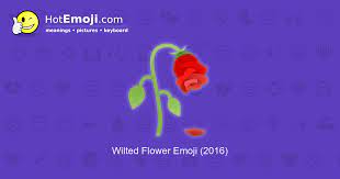 wilted flower emoji meaning with