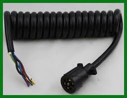 7 way plug wiring diagram. Universal Molded Trailer Light Plug Coiled Wiring 7 Way Rv 6 Cord Trailer End Ebay