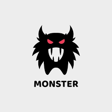 vector simple modern monster logo design