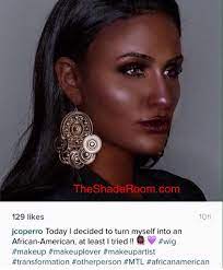 makeup artist with darkened skin sparks