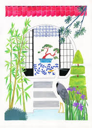 print garden wall art zen garden