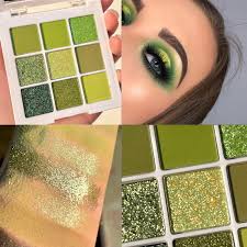 9 color stunning olive green eyeshadow