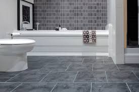 glossy tile floor bathroom