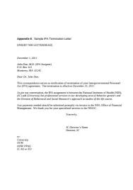 21 sle contract termination letters