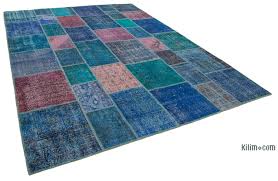 patchwork hand knotted turkish rug
