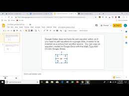 Creating Equations In Google Docs And