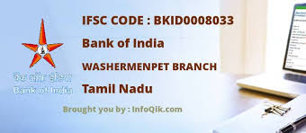 bank of india washermenpet branch