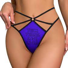 Amazon.com : Thick Thighs Save Lives Women's Print Strap T-Back Thong  G-String Sexy Underwear : Sports & Outdoors