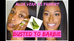 aloe vera as makeup primer for acne