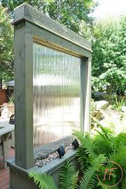 diy outdoor water wall privacy screen