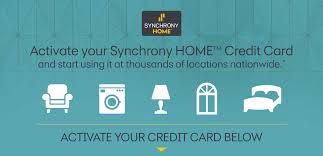activate synchrony home credit card