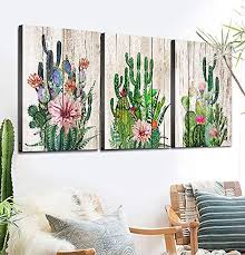 cactus decor boho wall art