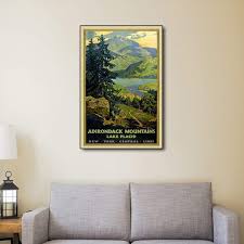 homeroots 30 in multicolor vine 1920s adirondack mountains wall art