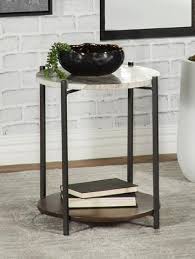Metal Frame Round Chair Side End Table