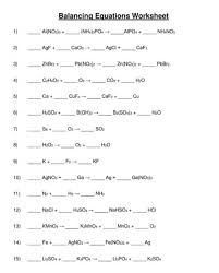 45 free balancing chemical equations