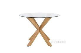 polo glass round dining table