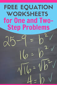 Free Equation Worksheets For One And