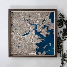 Wooden Map Of Any City In The World