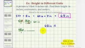 There are 4 feet in 48 inches. Ex Convert Height In Feet And Inches To Inches Centimeters And Meters Youtube