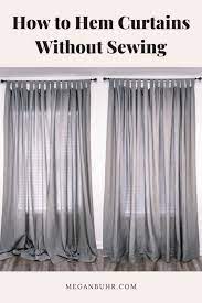 how to hem curtains without sewing
