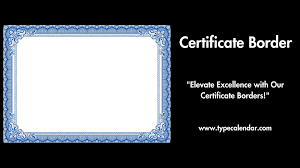free printable certificate border
