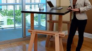 If all you want is a flat piece of wood that rises or falls depending on your needs, this is a great choice. Hack An Ikea Trestle Into An Adjustable Standing Desk