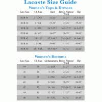 Lacoste Size 8 Chart Ralph Lauren Chaps Size Chart