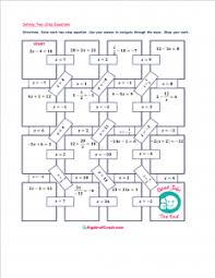 They can be simple or really hard to do, since there are no limitations on the number of steps you have to perform to get to a solution. Free Maze Solving Equations Activities Algebra 1 Coach