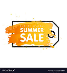 End Of Season Summer Sale Sign Price Tag Label