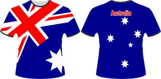 t shirts design with australia flag vector