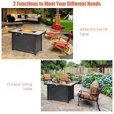 Maybe you would like to learn more about one of these? Gymax 42 Rectangular Propane Gas Fire Pit 60 000 Btu Heater Outdoor Table W Cover Walmart Canada