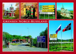 Forholdet mellom norge og russland russian: Normannaune Postkort Grensen Norge Russland