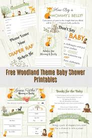 Each guests will have to fill the blank. Woodland Themed Baby Shower And Free Shower Printables