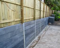 concrete sleeper retaining wall with a
