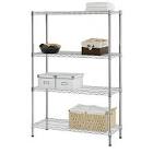 Metal 4-Tier Adjustable Wire Shelving Storage Unit, Chrome For Living