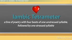 iambic tetrameter overview exles