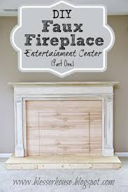 diy faux fireplace entertainment center