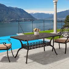 Metal Patio Outdoor Dining Table