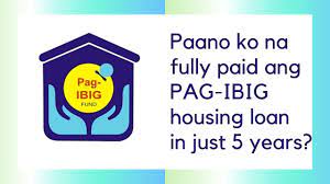 how to fully pay pag ibig housing loan