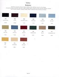 volvo paint codes color charts