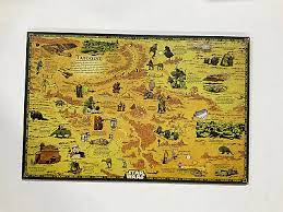 Star Wars Tatooine Storyline Map Wood